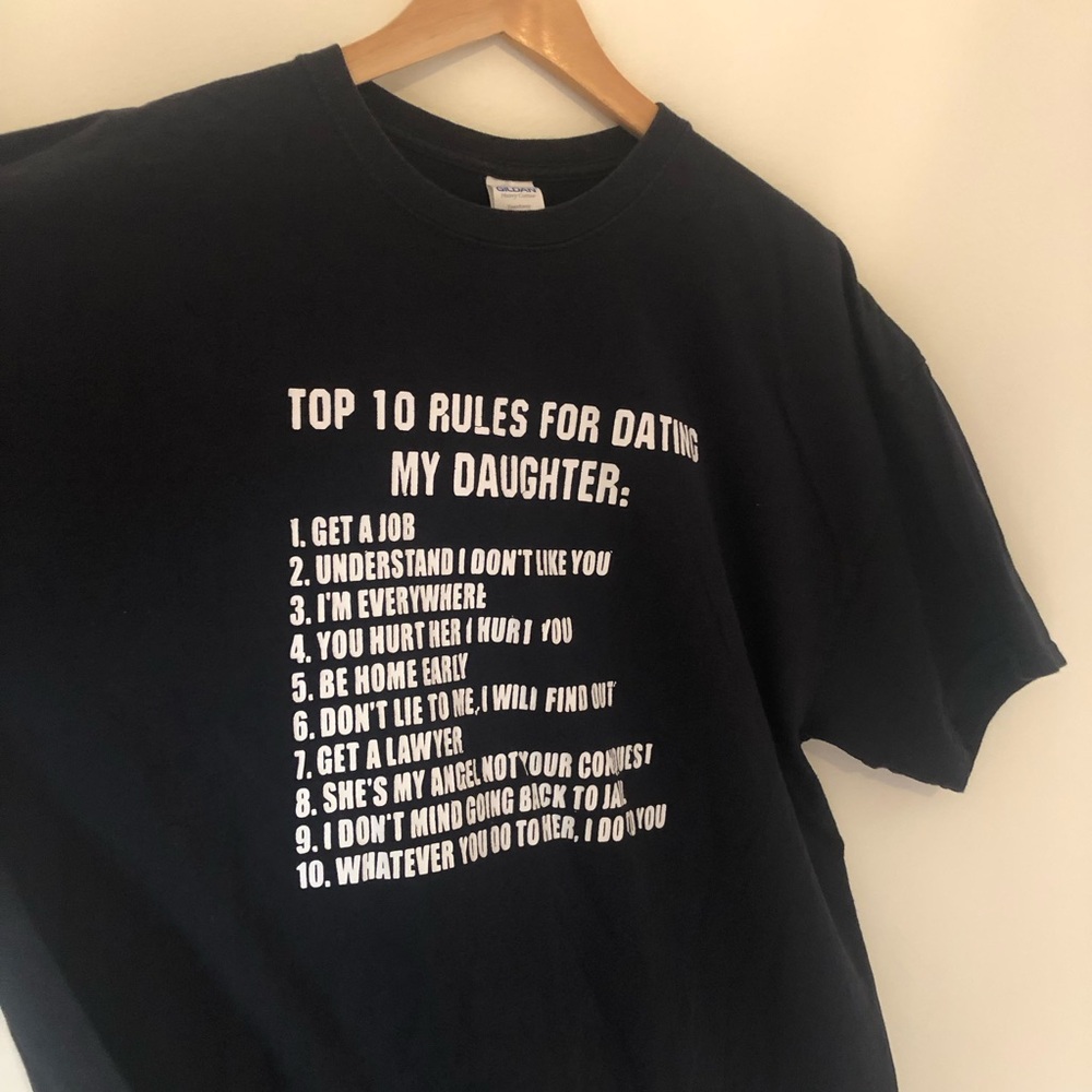 Vintage Dad Tee 90’s Y2K Novelty Tee 2XL Black & White